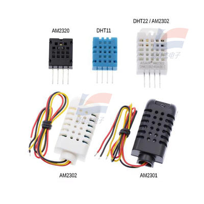 YJJ AM2302 Mô-đun cảm biến nhiệt độ và độ ẩm - Mô hình thứ tự đầu ra kỹ thuật số Mô-đun màu đen